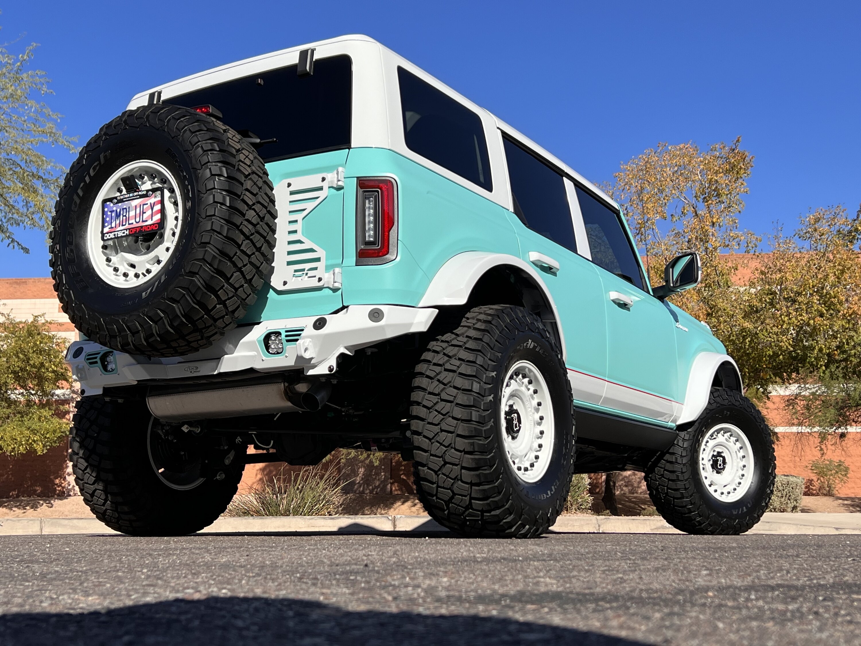 Ford Bronco Full color change: Tiffany paint on retro Bronco build by Doetsch Offroad IMG_0538