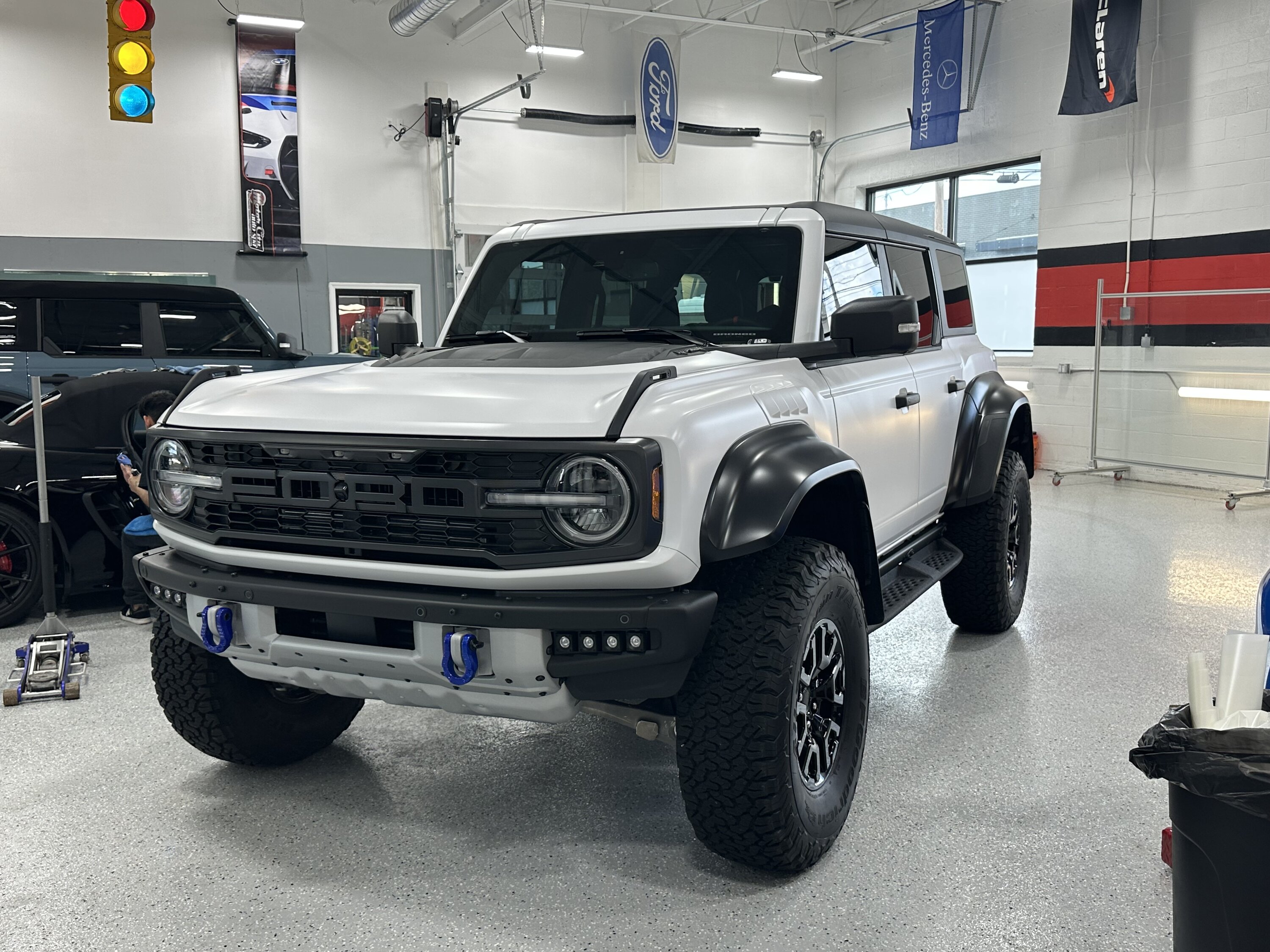 Ford Bronco XPEL Stealth PPF Wrap Completed on Bronco Raptor in Oxford White IMG_1171