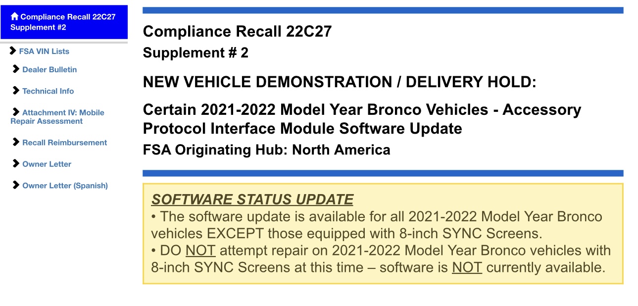 Ford Bronco Recall in Rear View Camera 22C27? Has it been removed? IMG_1370