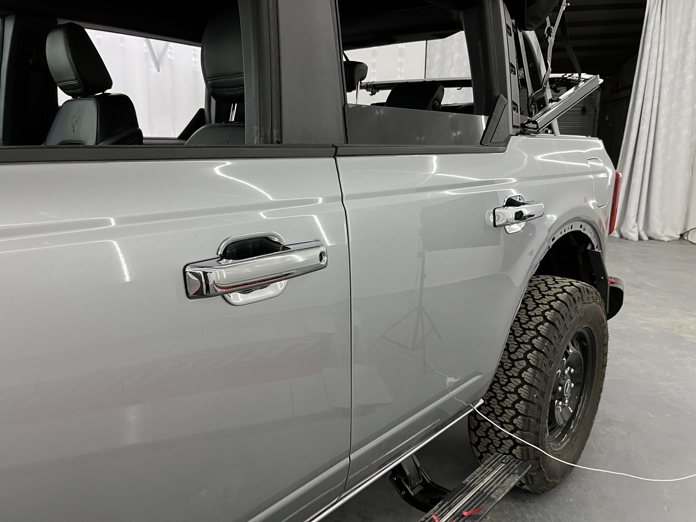 Ford Bronco Mabett wants to get suggestion about gas cover modification and Door handles and key/scratch guard mirror