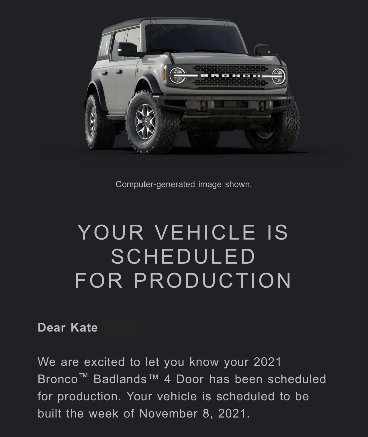 Ford Bronco 📬 9/30 Scheduling email received group! [Post your reservation + build dates] IMG_2112