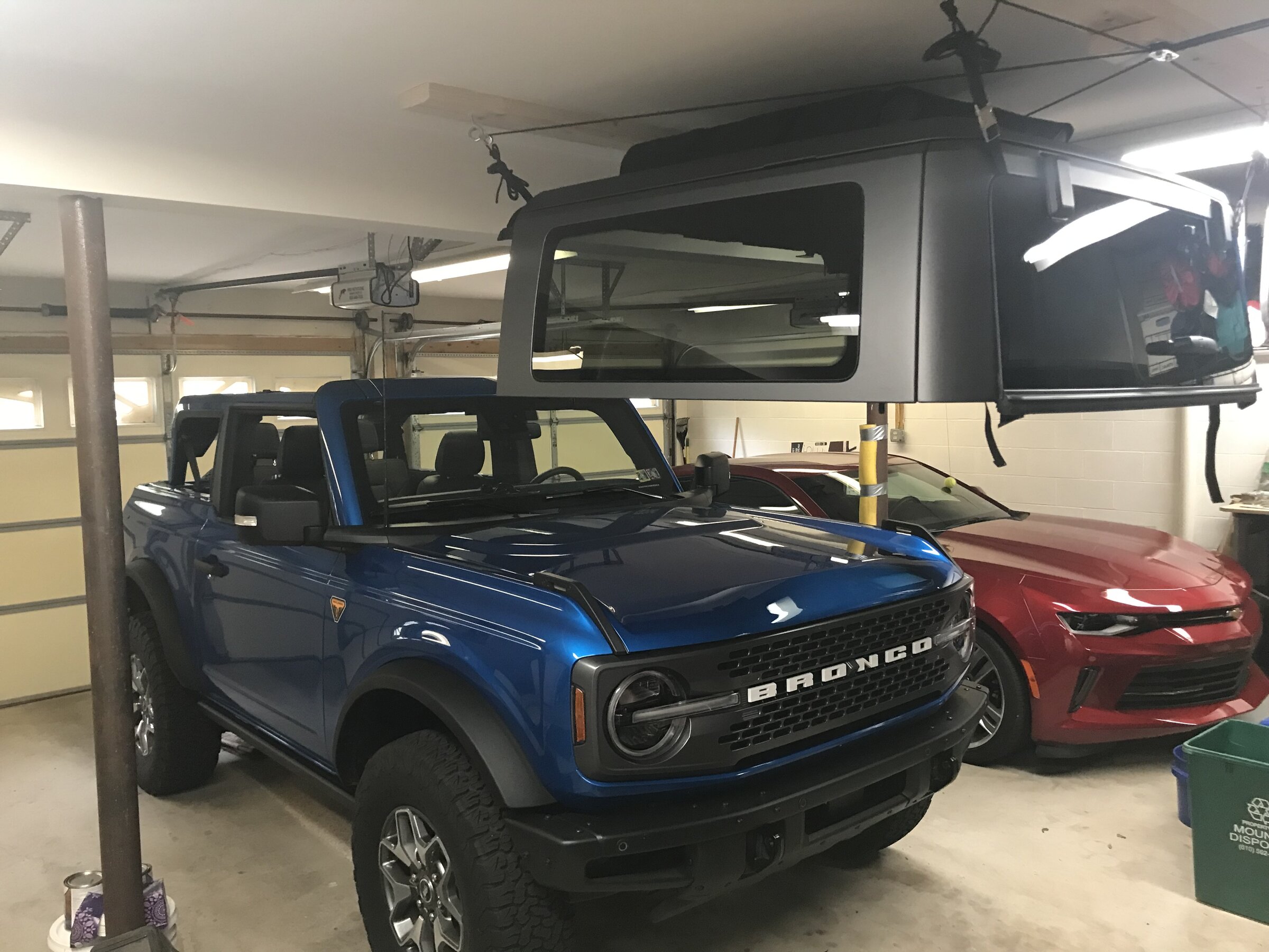 Ford Bronco Garage Hardtop Lift & Storage Installed (Bluetooth App Operated) IMG_4100