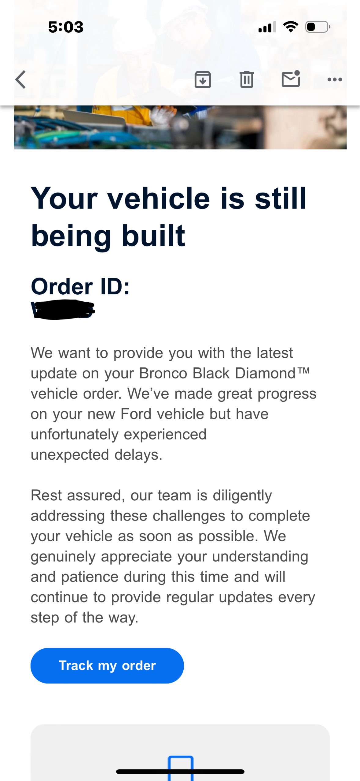 Ford Bronco Build week 2/26/2024 IMG_4125