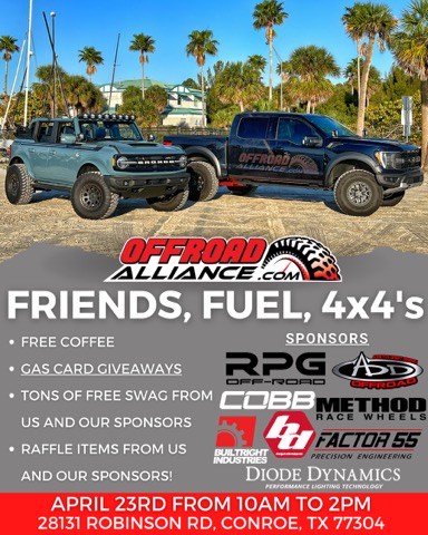 Ford Bronco "Friends, Fuel and 4x4's" Event This Saturday, April 23 in Conroe, TX - Tons of Products to Give Away! IMG_5985
