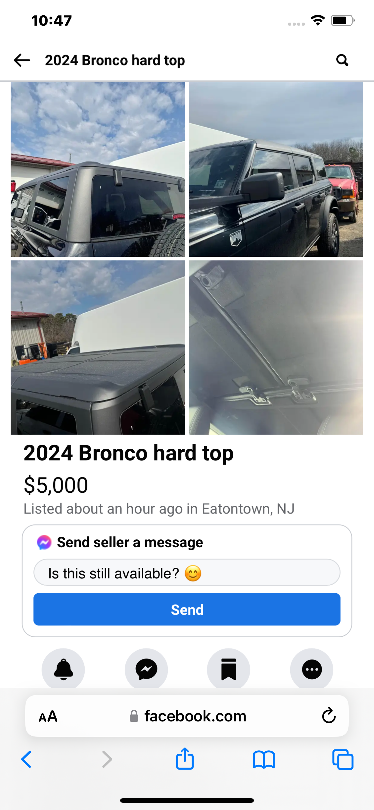 Ford Bronco Looking for an aftermarket hard top IMG_9491