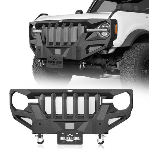 Ford Bronco New! Hooke Road Mad Max Front Grill Bumper - Low Budget Under $700! (Video Show) offroad-mad-max-front-bumper-ford-bronco-b8921s-3