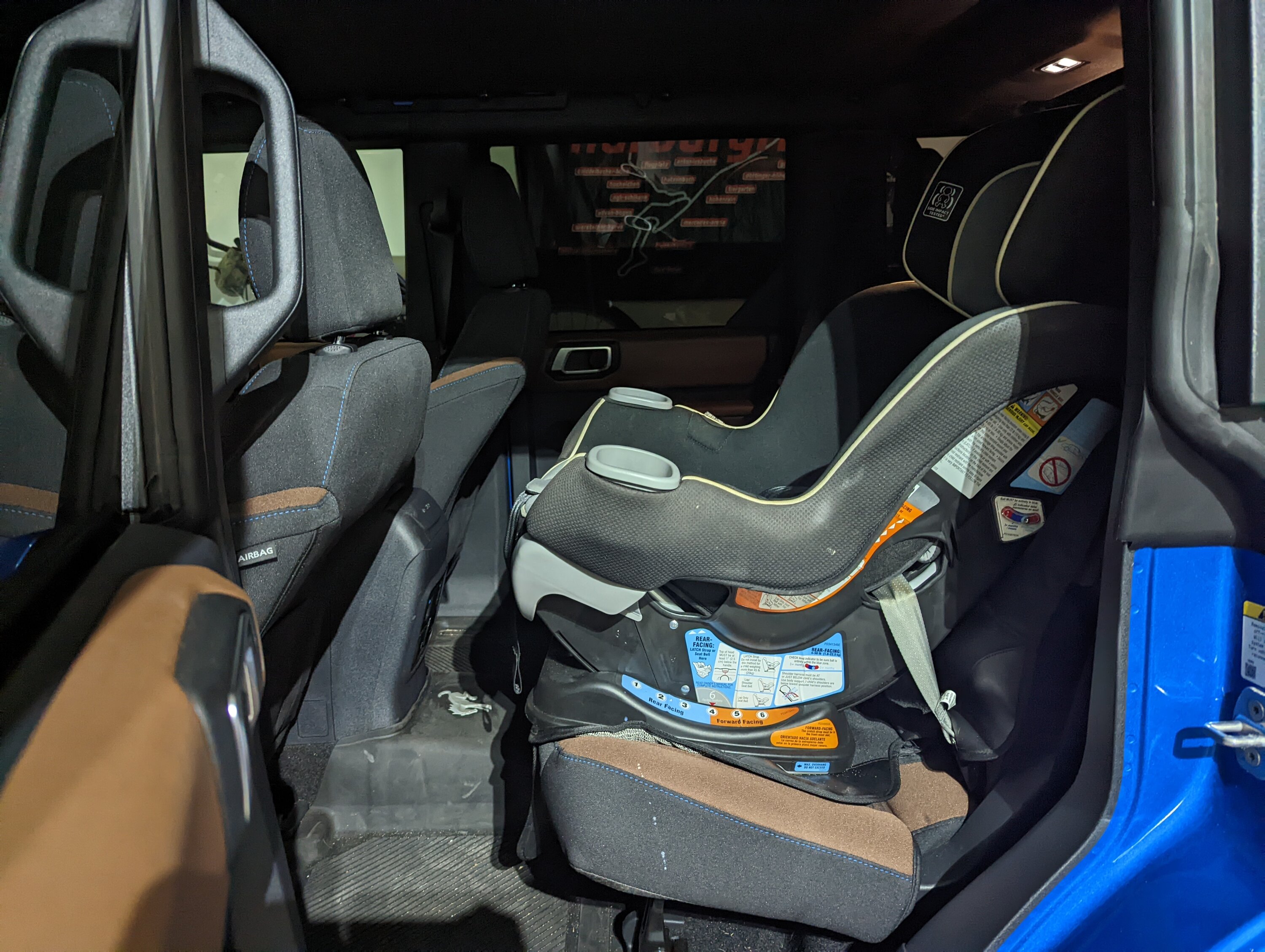 Ford Bronco Rear Child Car Seat Photos PXL_20220607_134258998