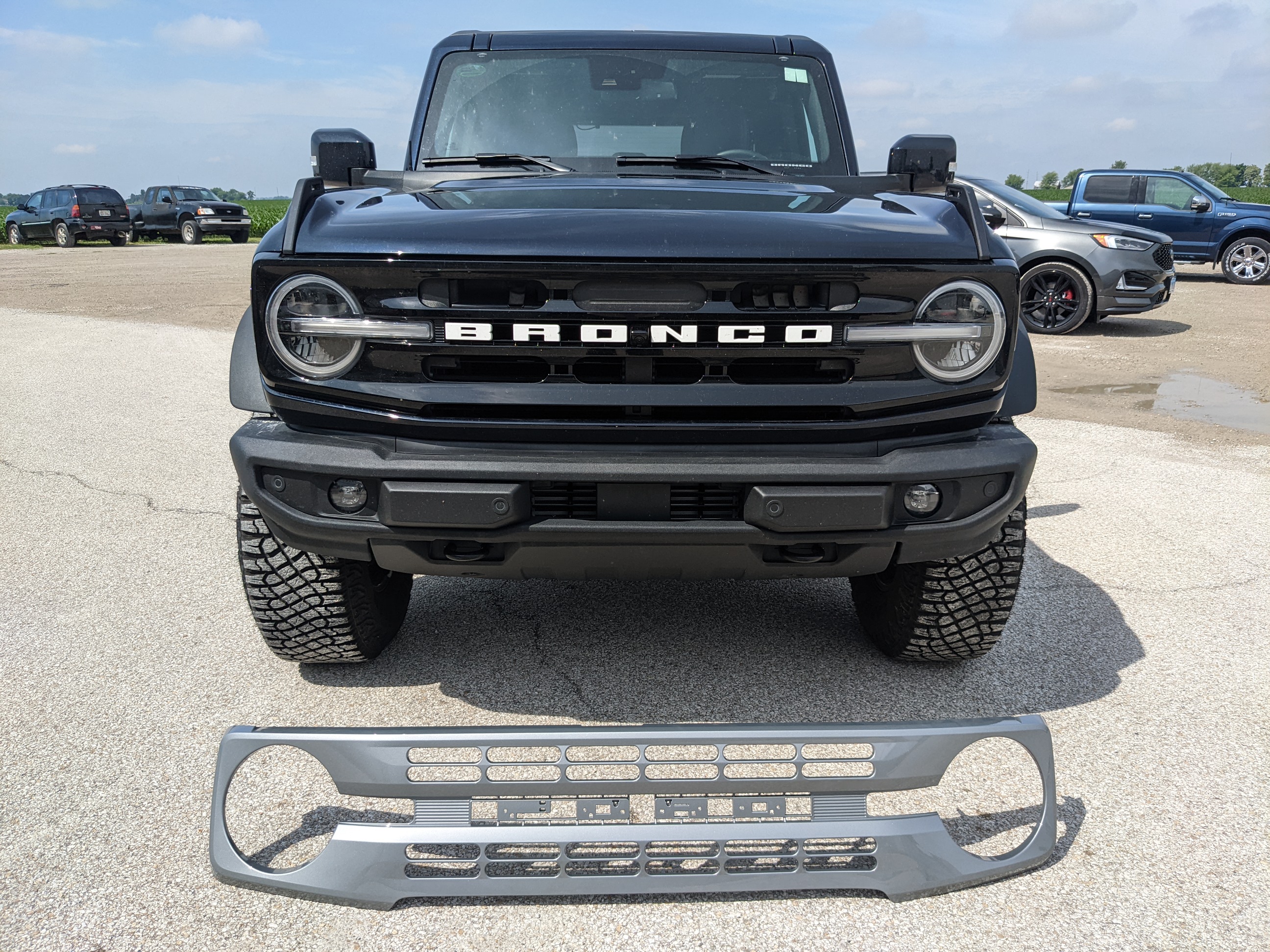 Ford Bronco Custom Heritage Grill in Solar Silver + Oracle letter lights added to my Bronco! PXL_20220611_152523851