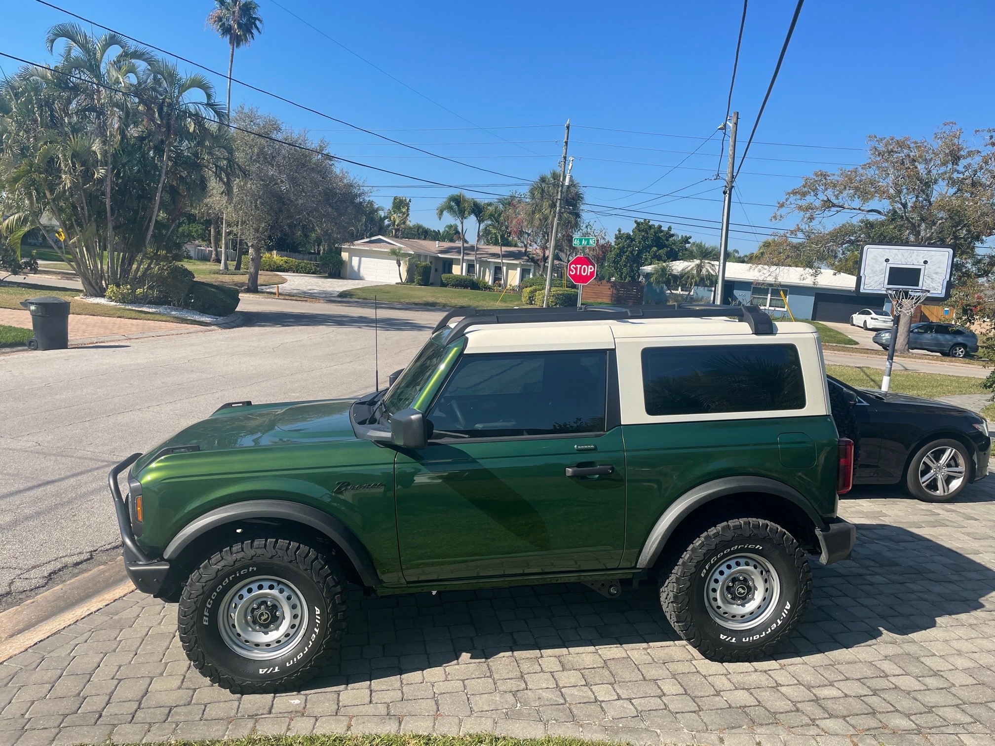 Ford Bronco Base Eruption Green & Line-X White Top Throwback Build, keeping the Steelies Rack2