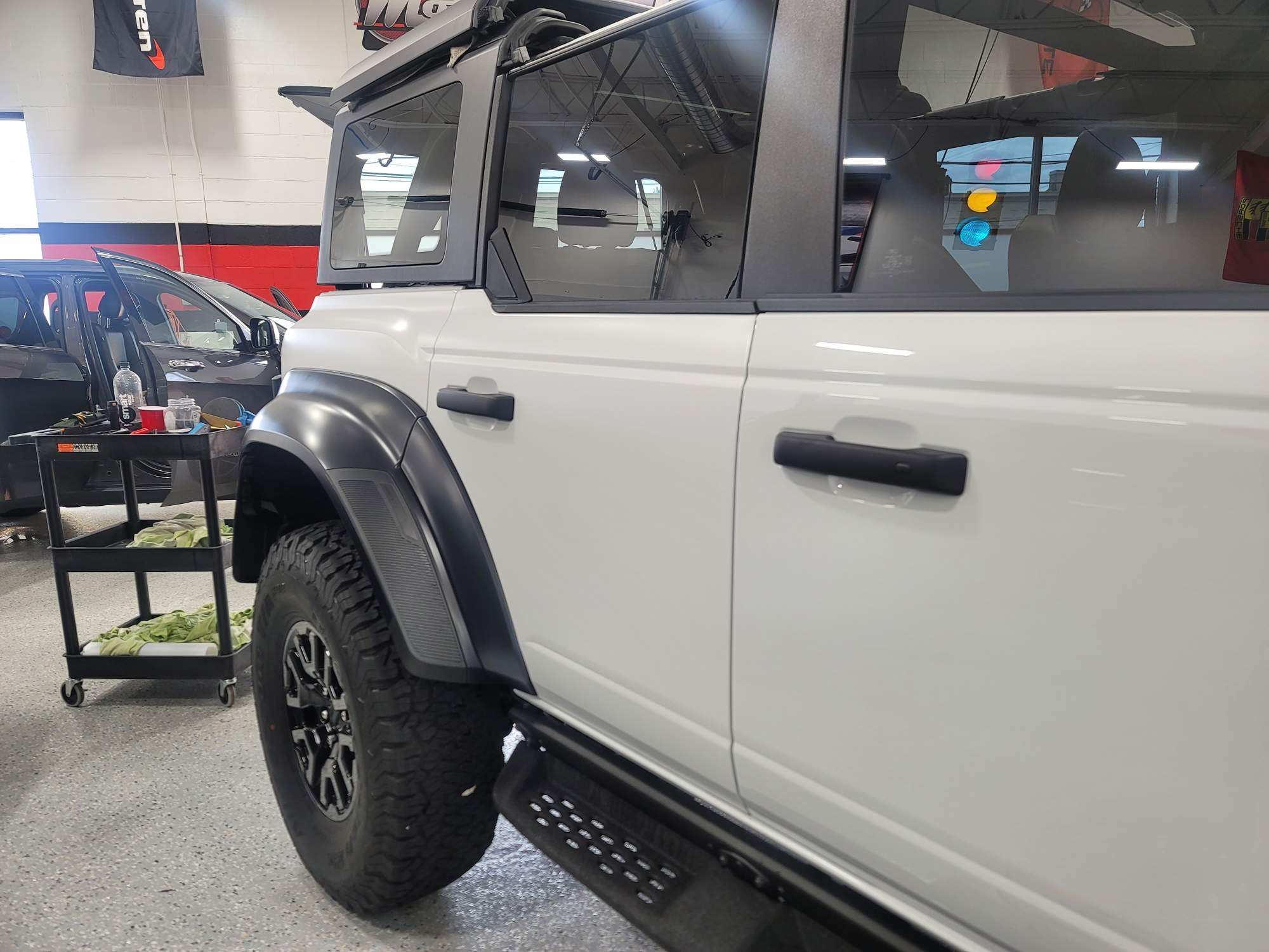 Ford Bronco XPEL Stealth PPF Wrap Completed on Bronco Raptor in Oxford White Resized_20230501_145152