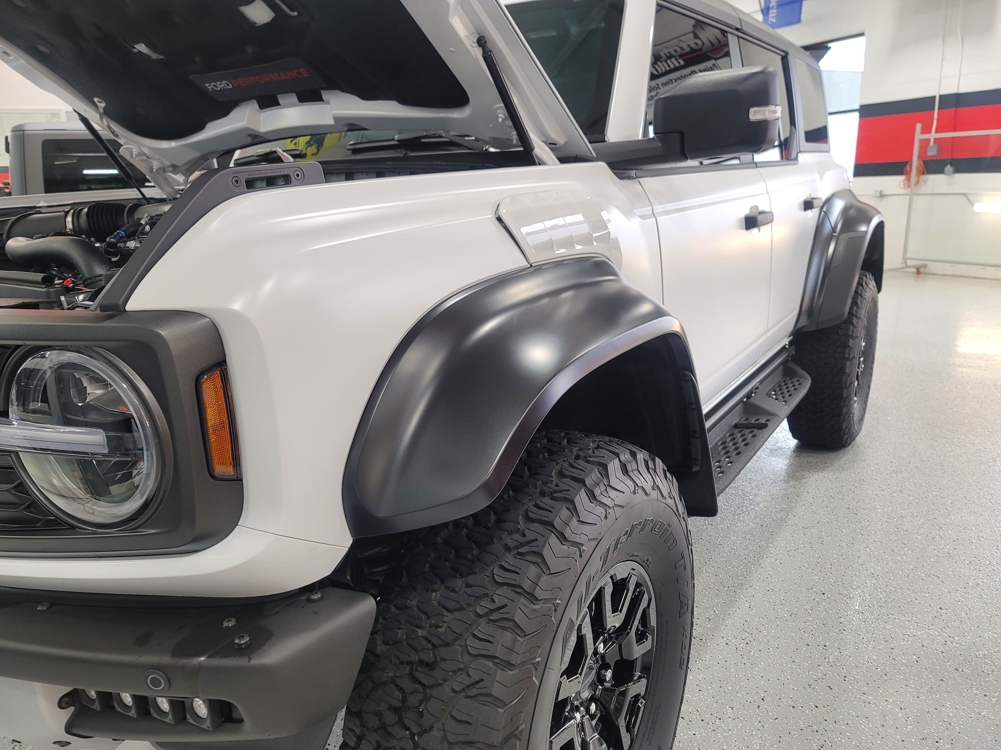 Ford Bronco XPEL Stealth PPF Wrap Completed on Bronco Raptor in Oxford White Resized_20230502_133721