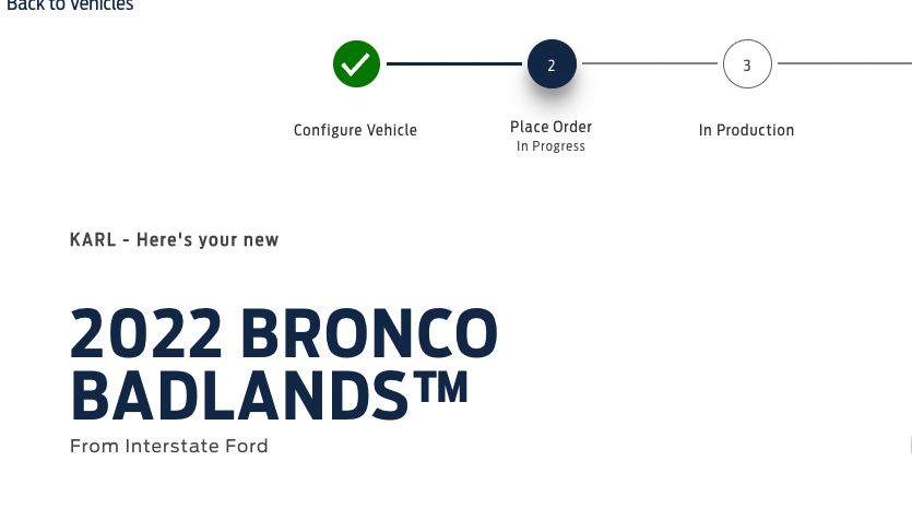 Ford Bronco Check your Bronco order status using back door link. Found out I'm In-Production without email received Screen Shot 2022-03-24 at 5.53.45 PM