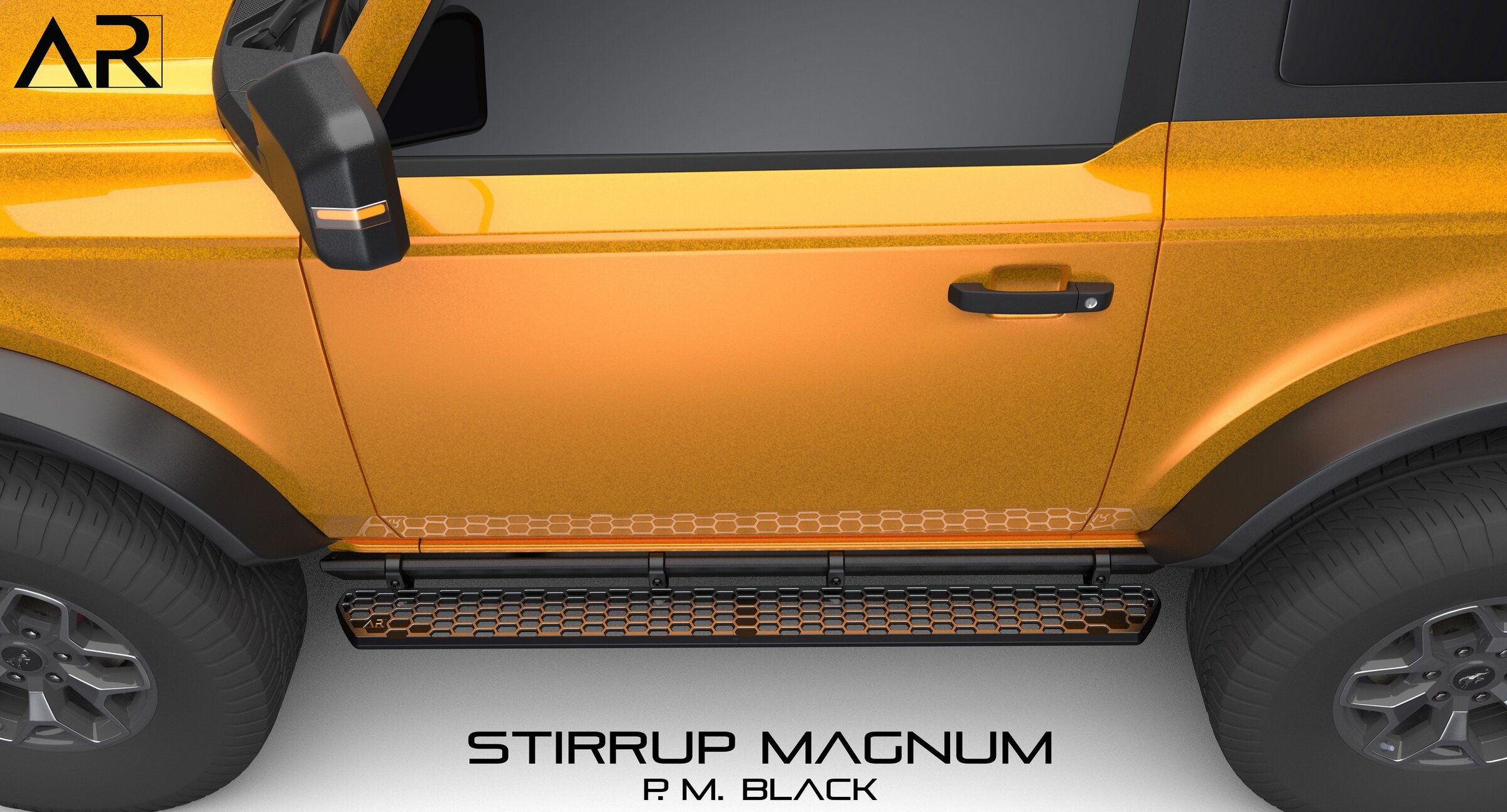 Ford Bronco AR | MAGNUM STIRRUP® Full Length Billet Aluminum Side Step for OEM Rock Rail - Bronco6G Exclusive Part Screenshot 2022-04-08 192110