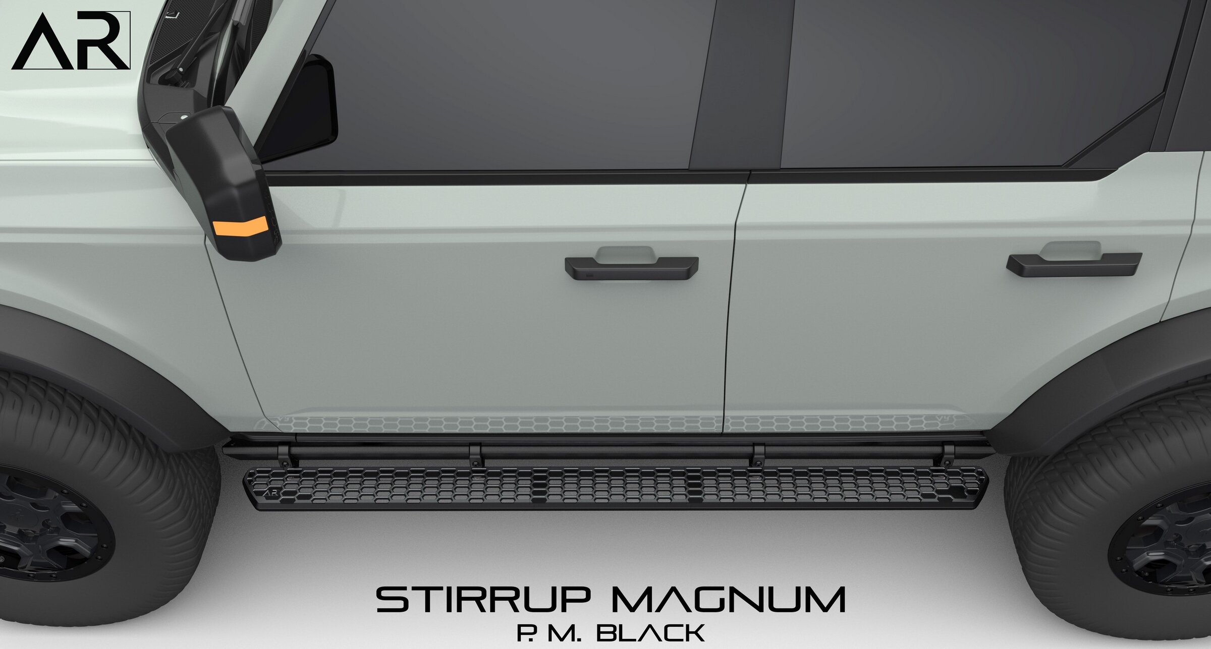 Ford Bronco AR | MAGNUM STIRRUP® Full Length Billet Aluminum Side Step for OEM Rock Rail - Bronco6G Exclusive Part Screenshot 2022-04-08 192552