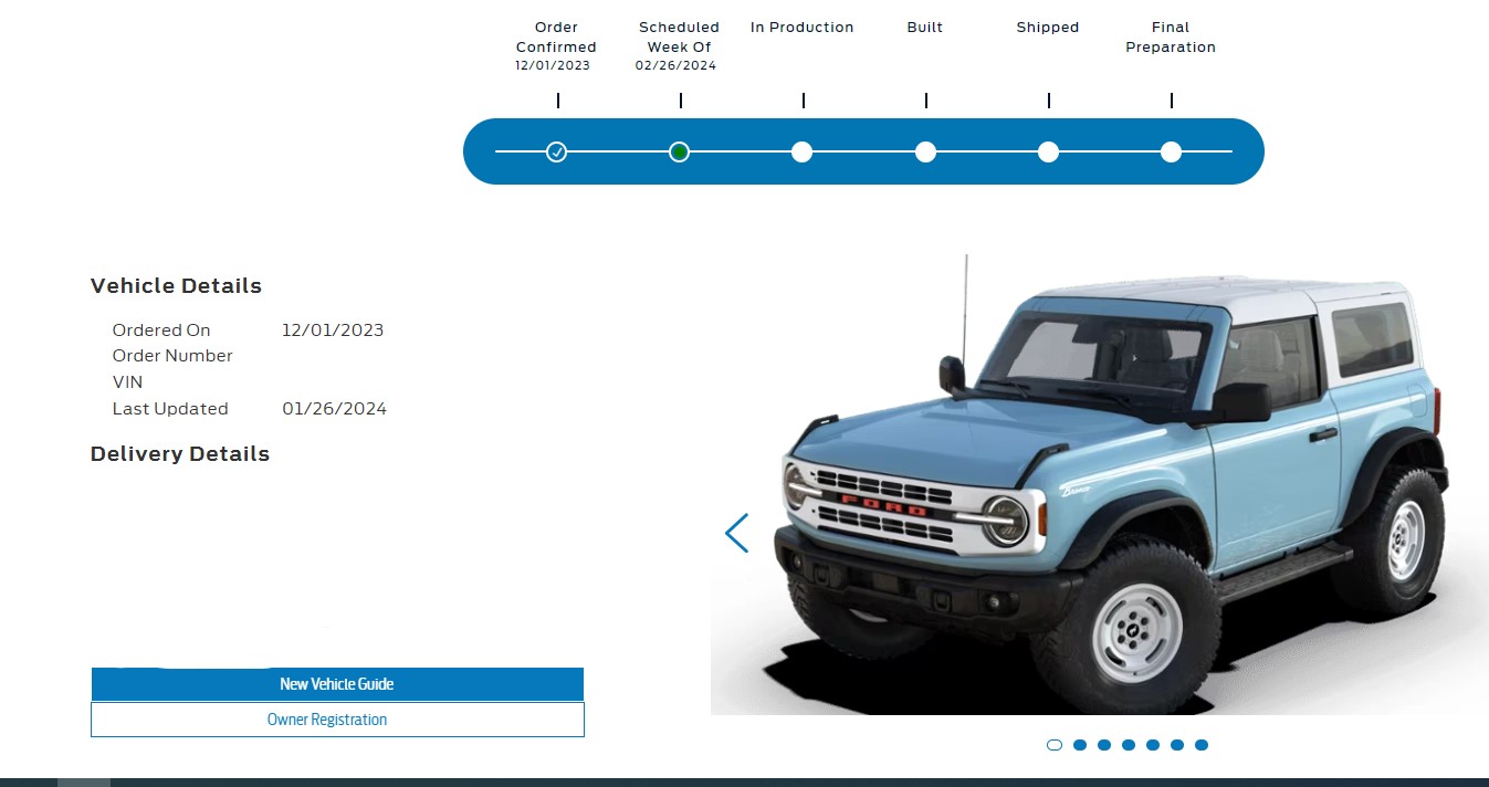 Ford Bronco Build week 2/26/2024 Screenshot 2024-02-07 071400