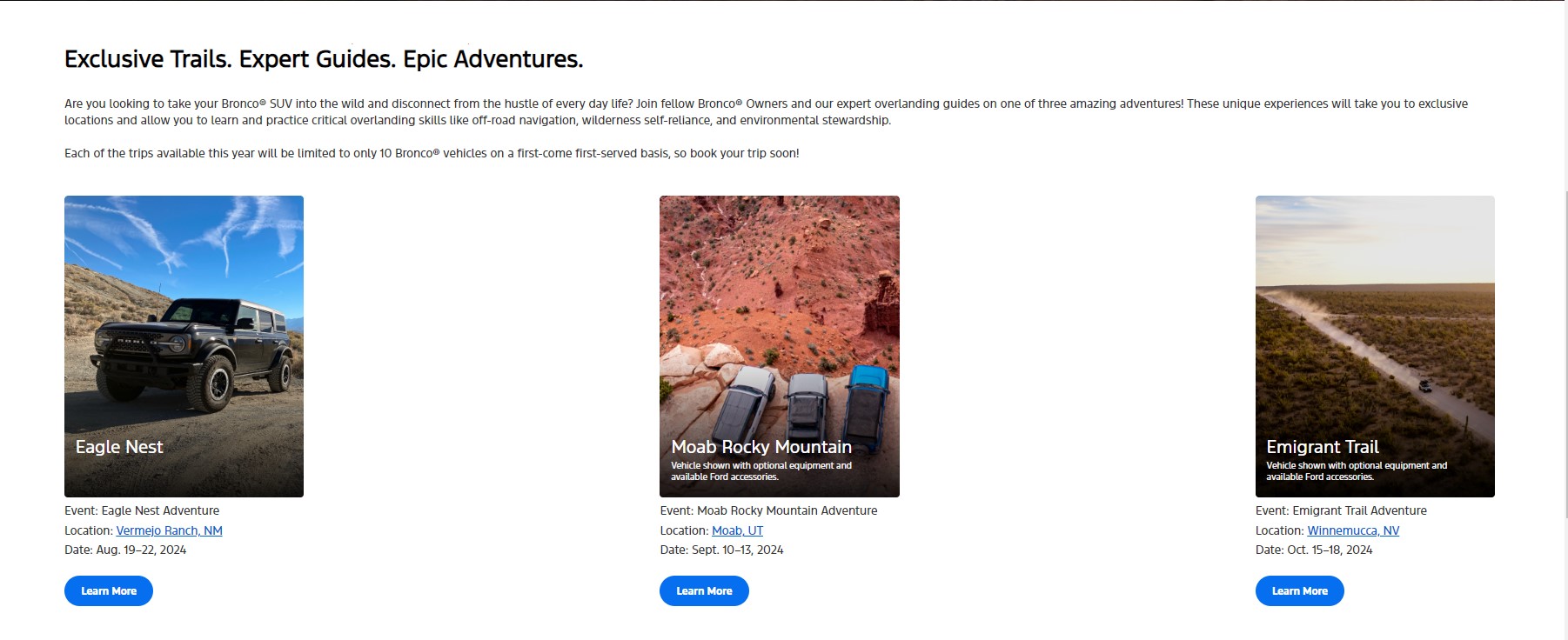 Ford Bronco Announced: Ford Guided Overland Adventure with Your Bronco for $4K & up Screenshot 2024-06-25 210552