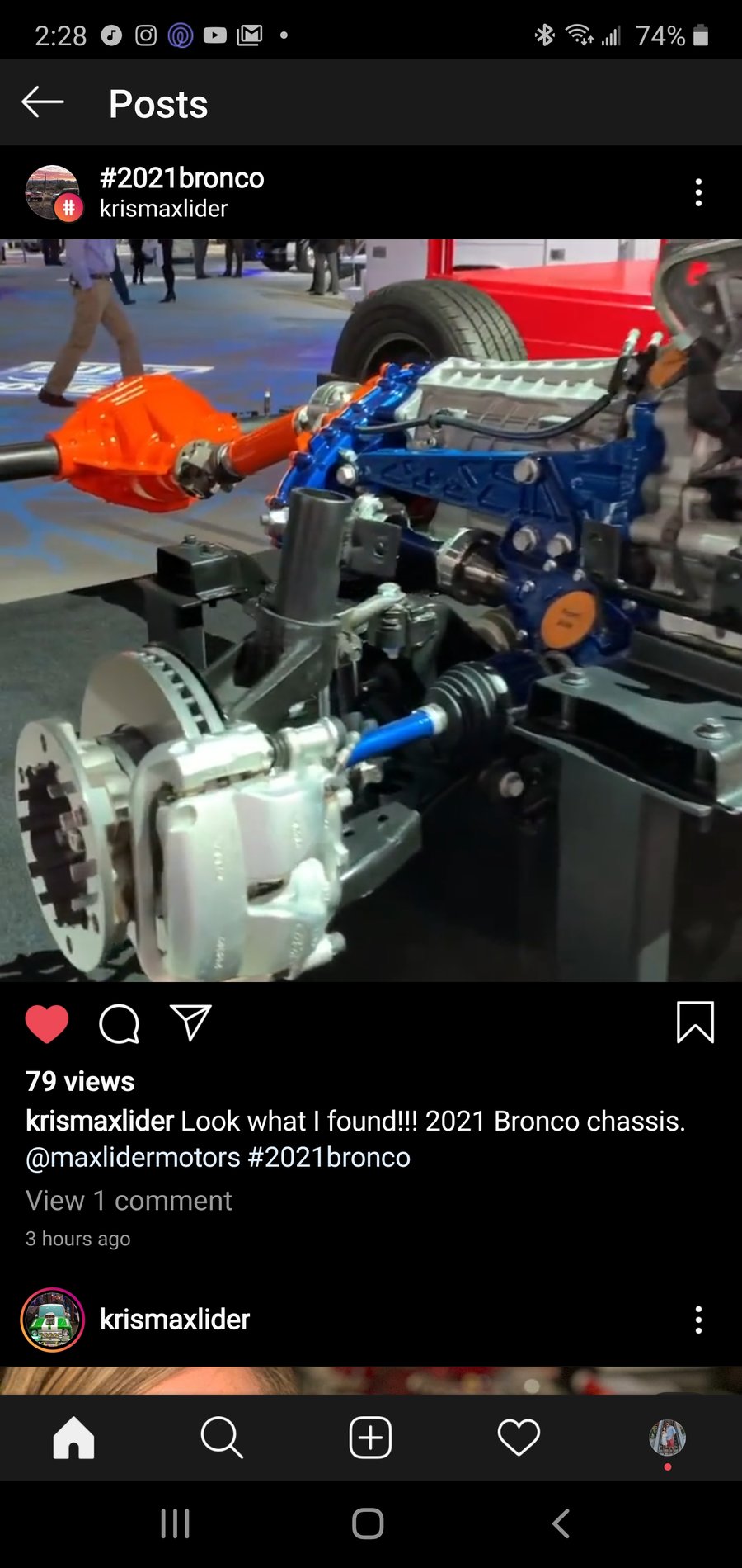 Ford Bronco Indianapolis Truck Show Bronco Chassis Screenshot_20200305-142824_Instagram