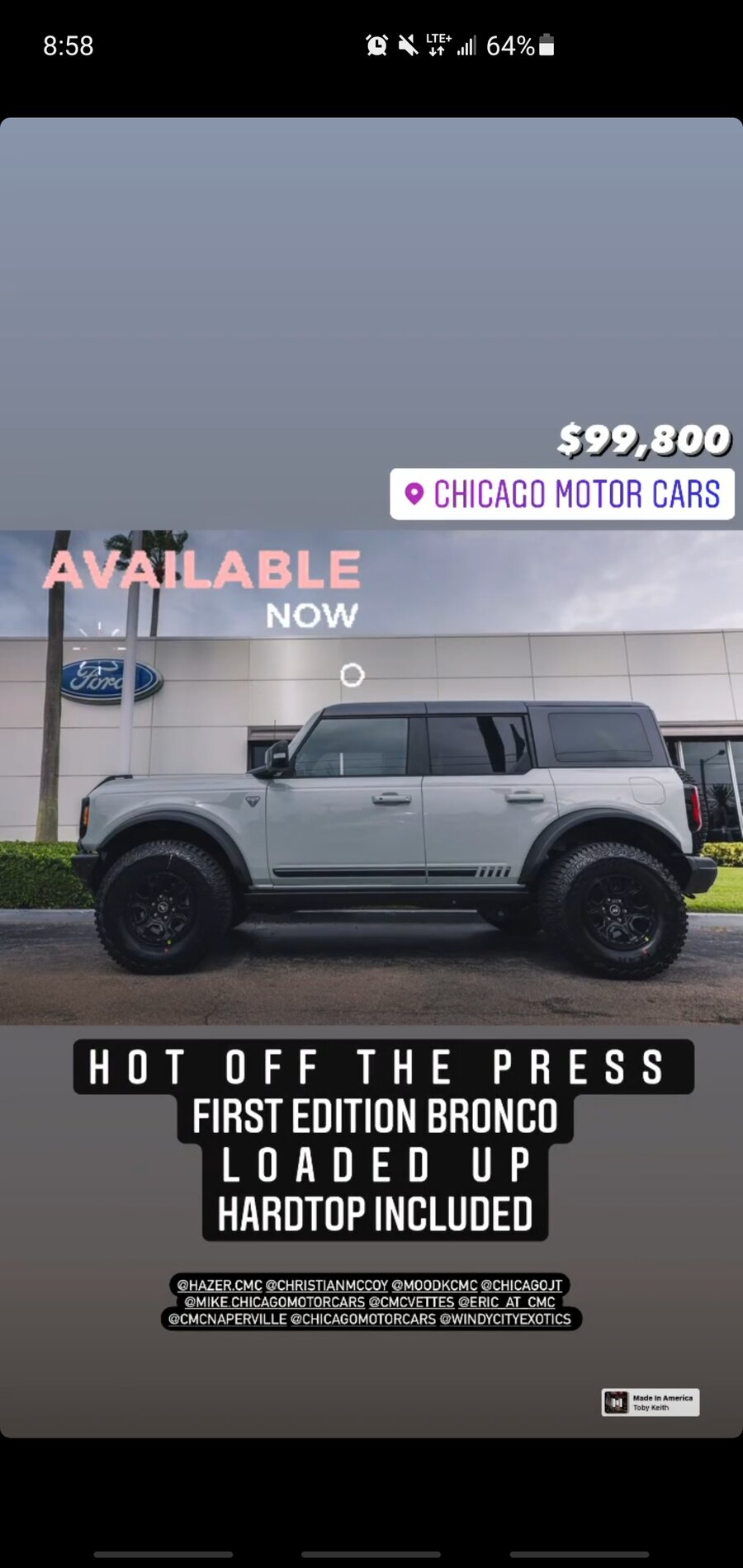 Ford Bronco Northern Illinois Screenshot_20210706-085833_Instagram