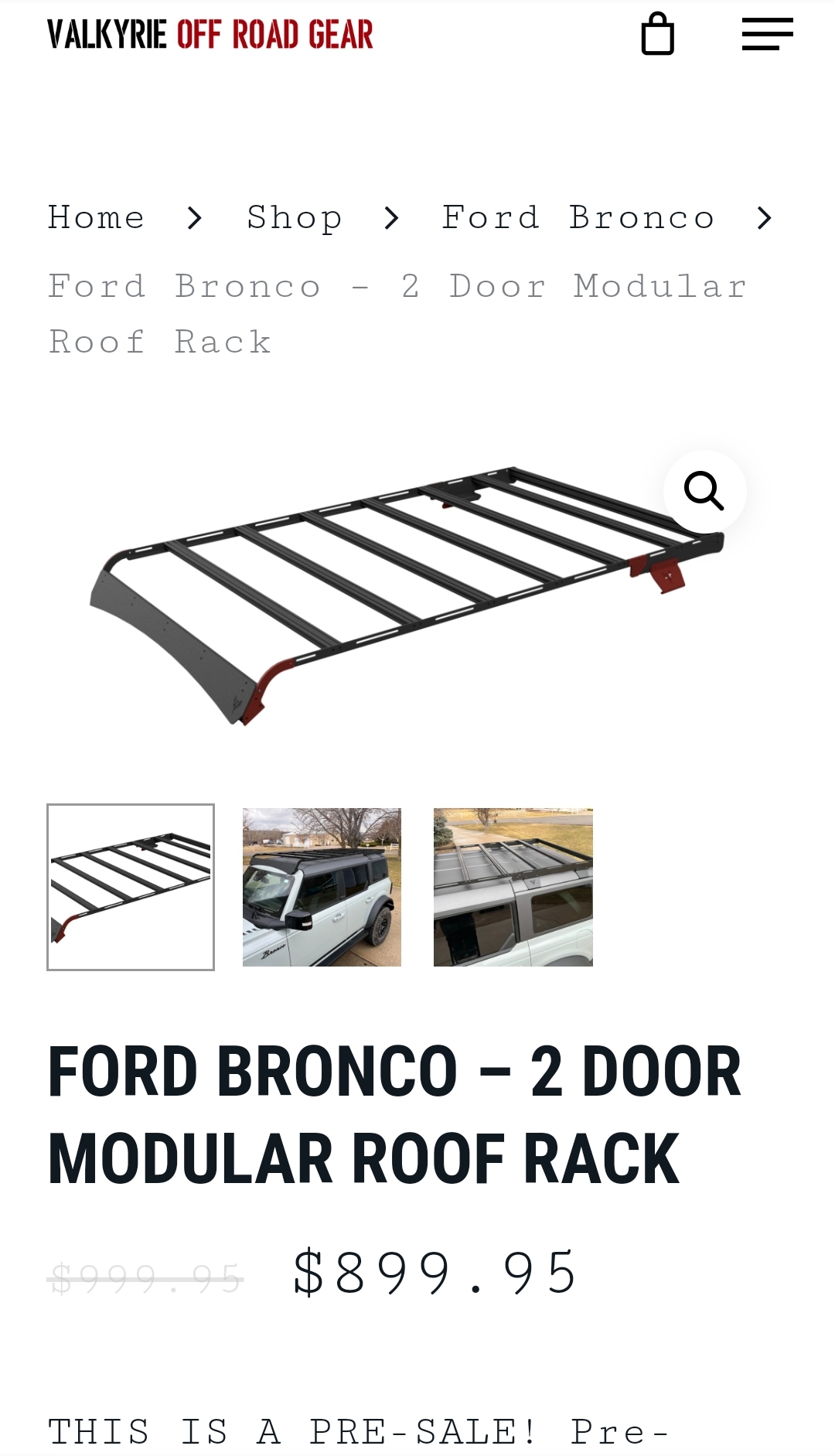 Ford Bronco Bronco Team 2 door. Screenshot_20220312-134957_Edge