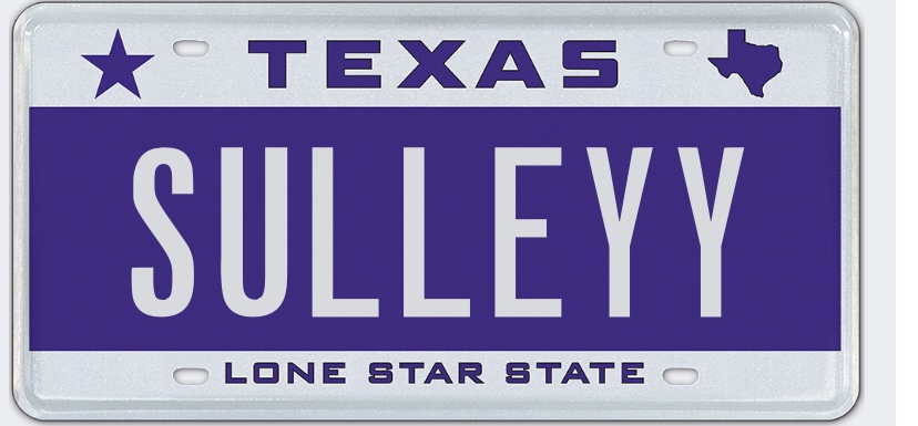 Ford Bronco TX. folks, who knows about personalized license plates question sulleyyplate