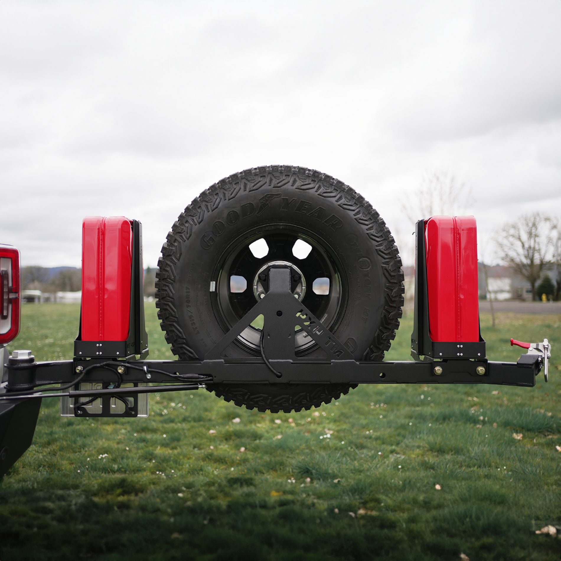 Ford Bronco Rear swing-out bumpers are now taking orders!  $500 off promo.   Get that tire off your back door and carry 11gal more fuel! Swing_arm__90118