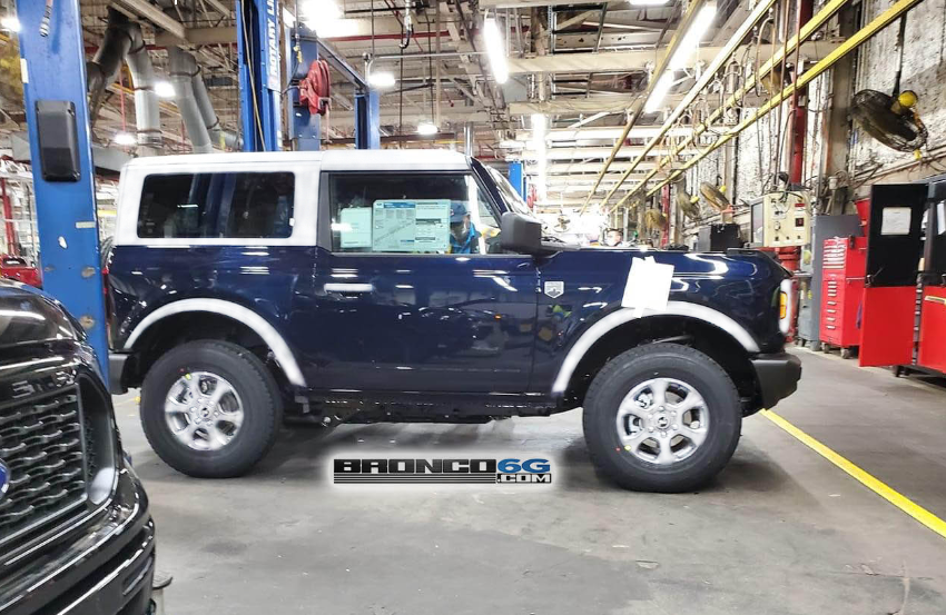 Ford Bronco Antimatter Blue mockups with white top, fender flares & wheels tha4e5thwa465eh-