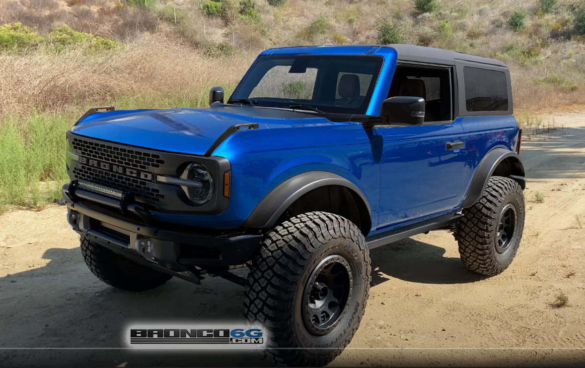 Ford Bronco Velocity Blue Imagined on 2 Door Bronco velocityblue 2 door Bronco MIC gray to