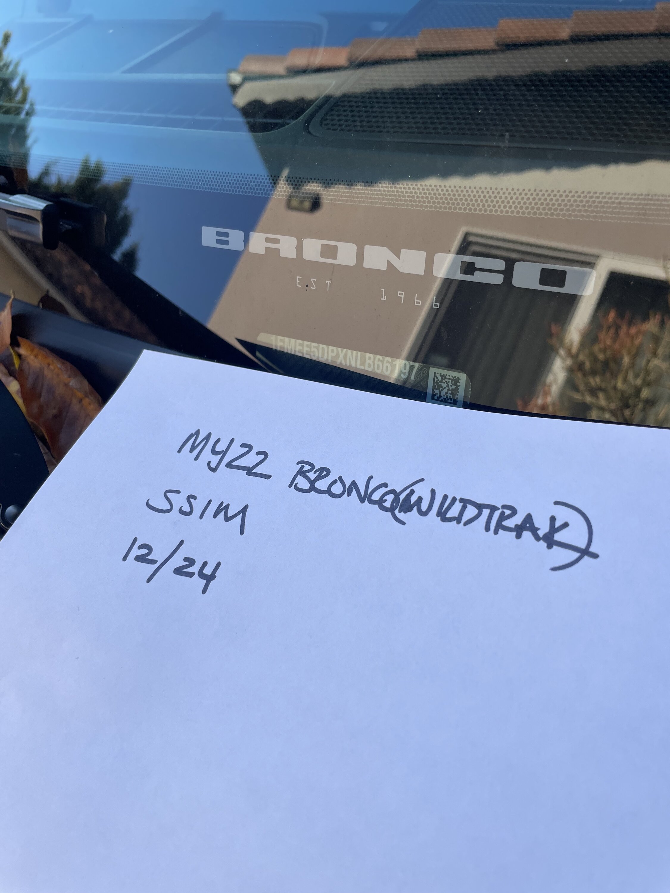 Ford Bronco 2022 - Bronco Wildtrak 4 Door - Mint! 950 Miles - SoCal VIN