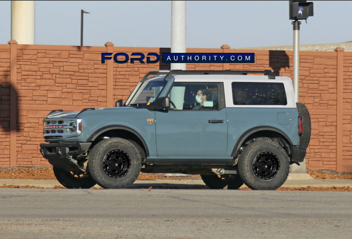 Ford Bronco 2-Door Area 51 Bronco Badlands Spotted With Top Off White Grille