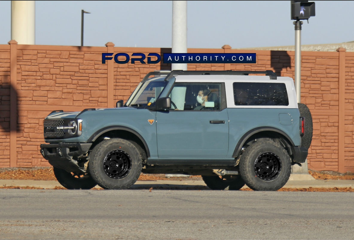 Ford Bronco 2-Door Area 51 Bronco Badlands Spotted With Top Off White Roof