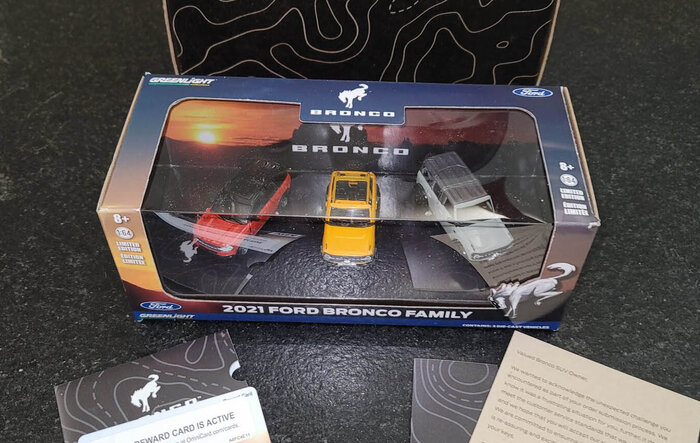 Received Bronco family diecast models from Ford for converting reservation without consent