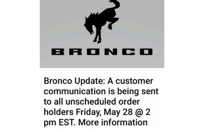 Today, 5/28, Ford email will be sent to all unscheduled order holders
