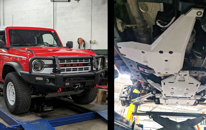 ARB bumper and skid plates installed on Heritage Bronco
