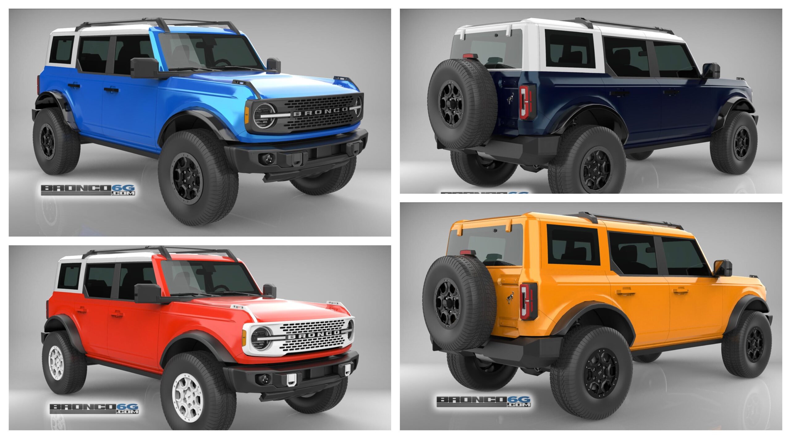 4 Door Bronco Colors 3D Model Visualized | Bronco6G - 2021+ Ford Bronco ...