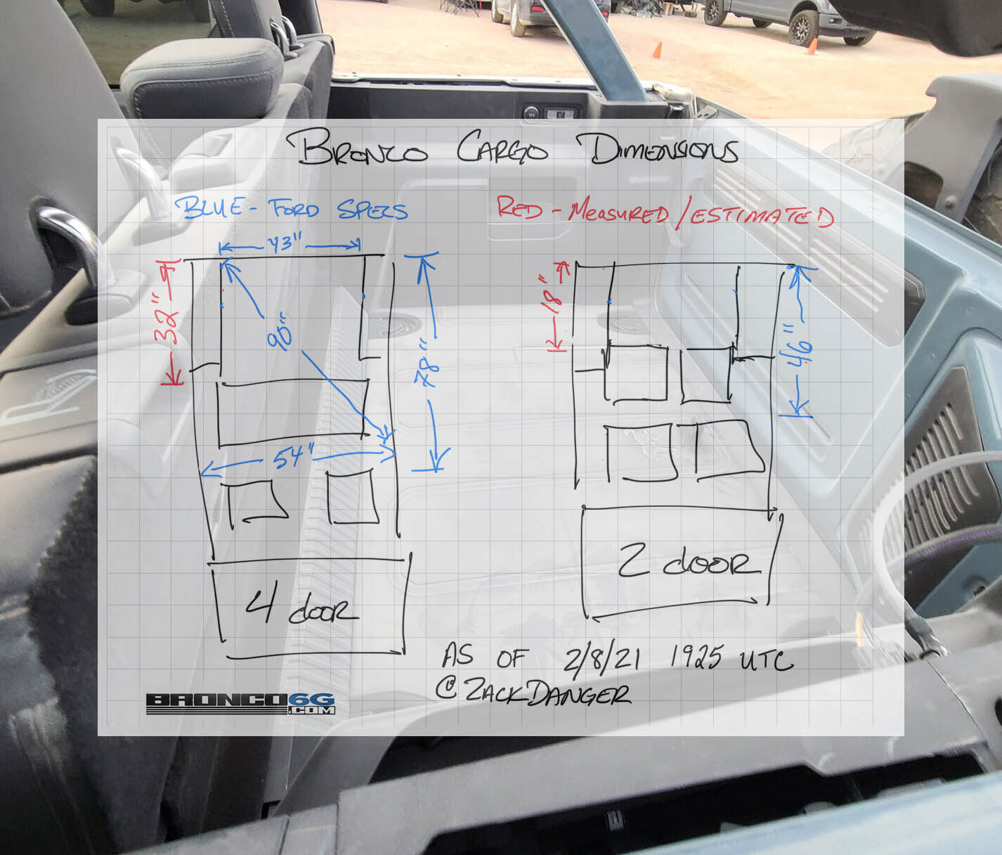 Ford Bronco Dimensions 2023