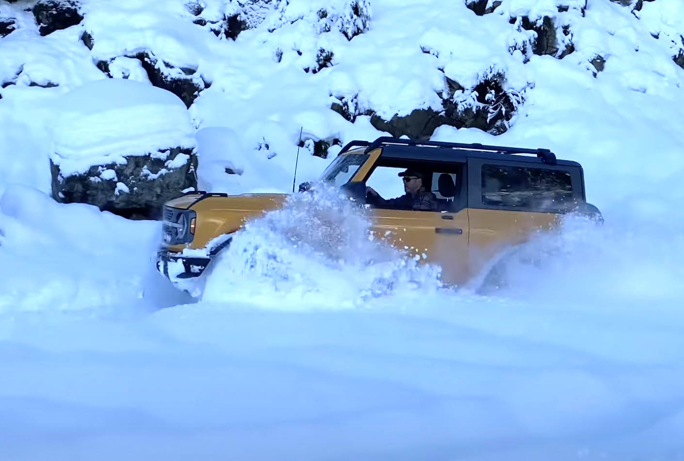 Goodyear Territory tires in deep snow test review | Bronco6G - 2021 ...