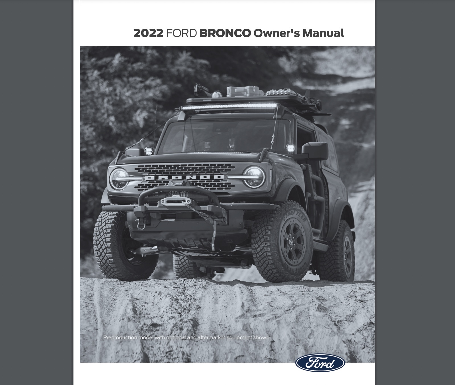 2022 Bronco Owner's Manual PDF Now Online 📒 Bronco6G 2021+ Ford