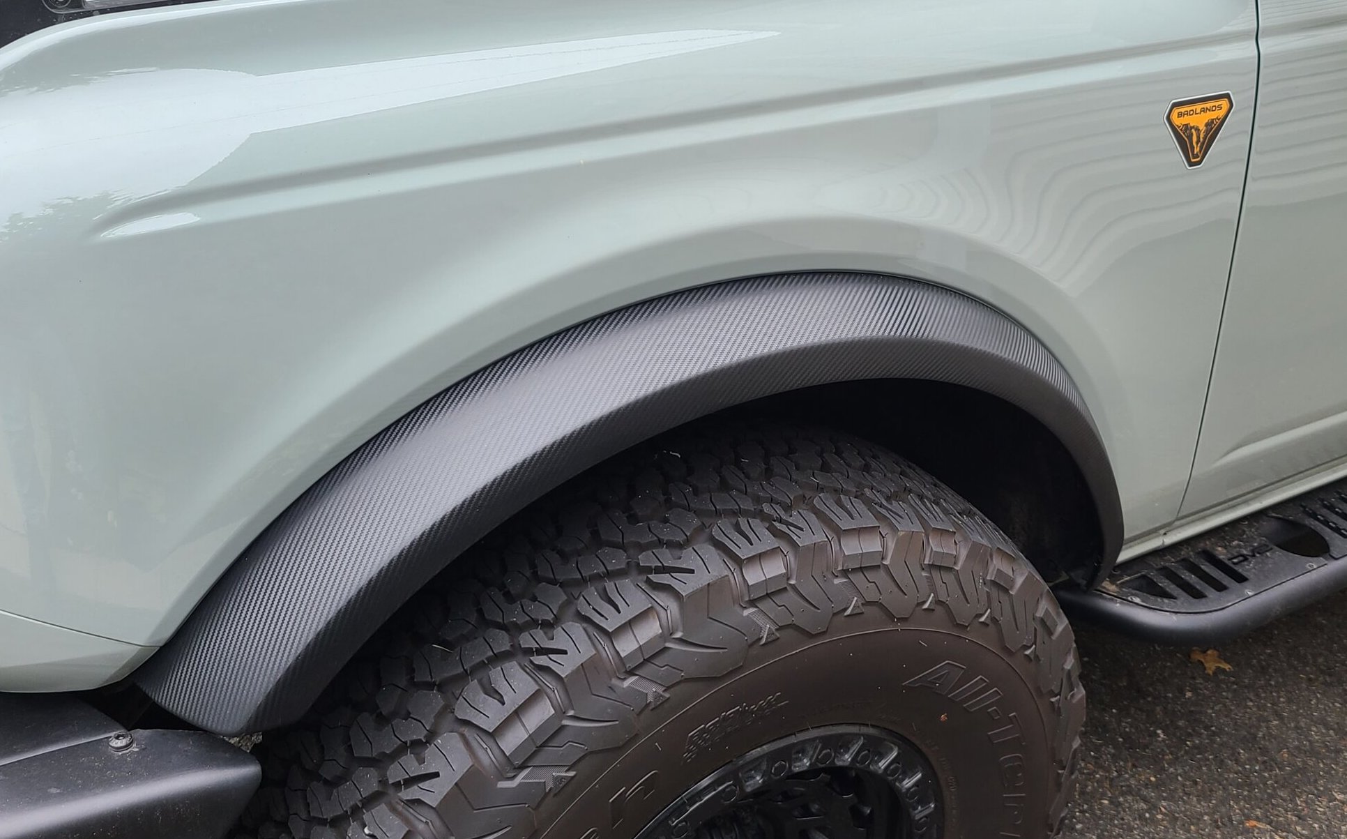 Wrapped my fender flares with carbon fiber | Bronco6G - 2021+ Ford ...