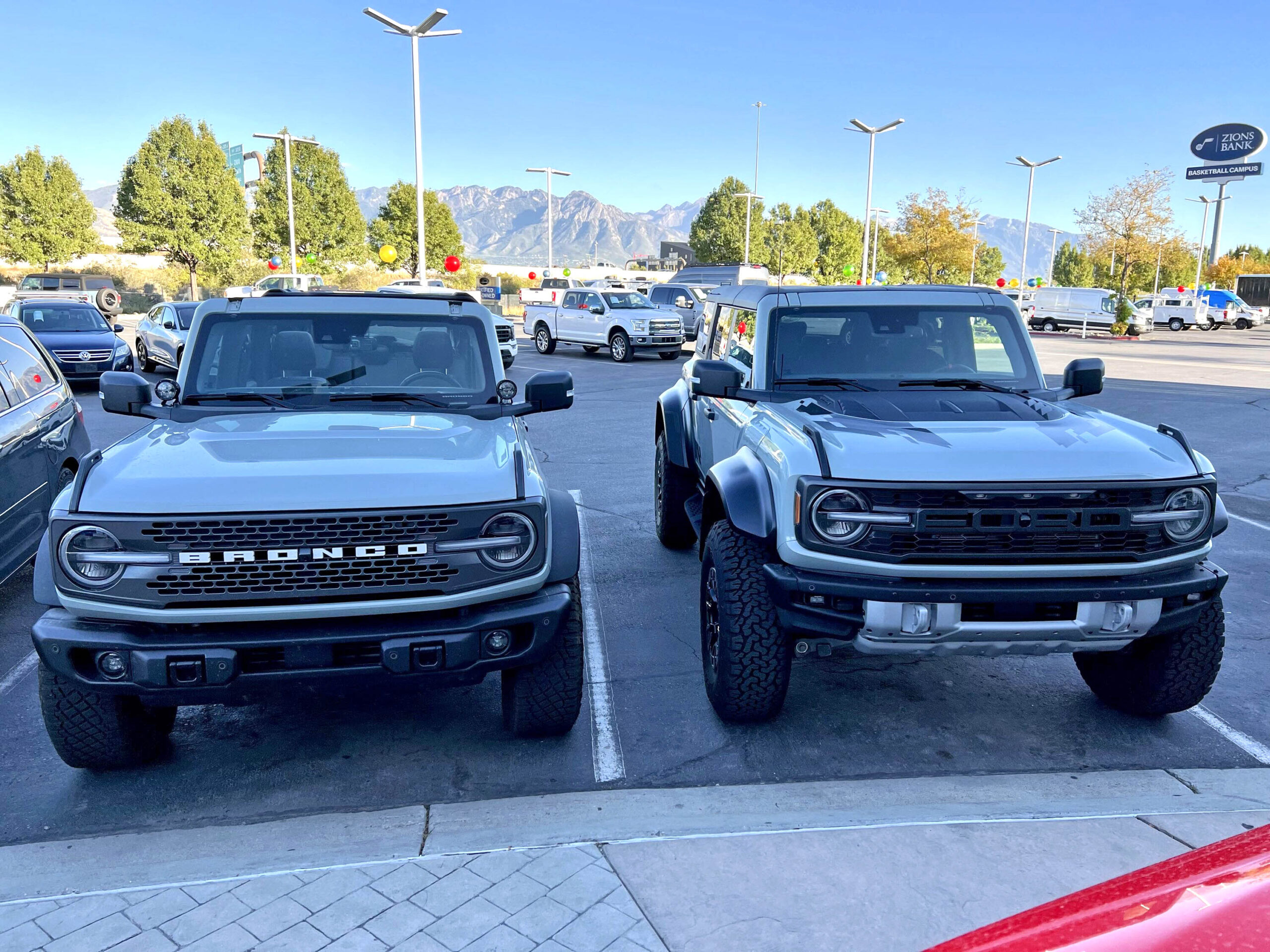 Spotted Bronco Raptor Cactus Gray Next To My Badlands Sasquatch Cactus Gray Bronco6g 2021 6551