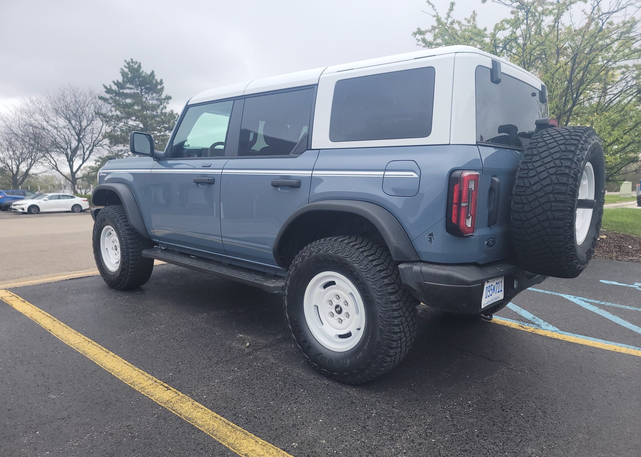 2023 Heritage Edition Bronco in Azure Gray Metallic w/ white MOD top