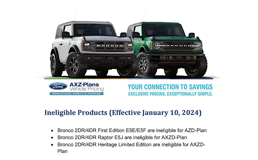 XPlan Pricing Now Available on Most Ford Bronco Models (Excludes